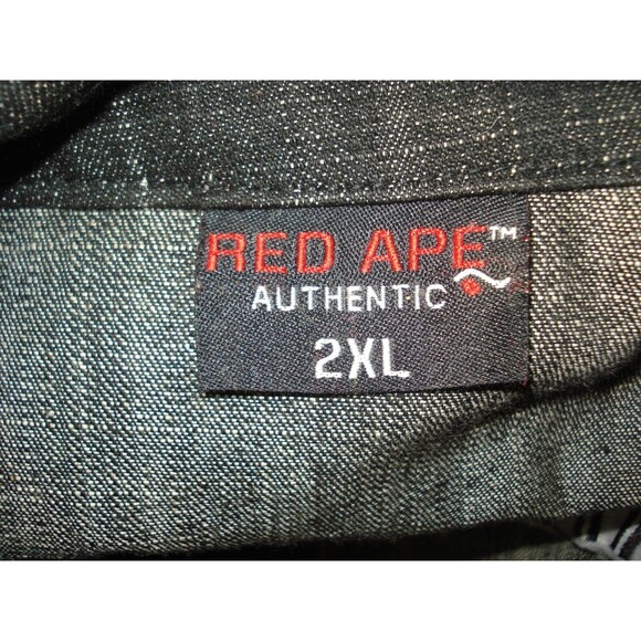 Vintage 90s Red Ape Jeans Co Faux Leather Jacket Mens Red Jean 2X - Picture 7 of 7